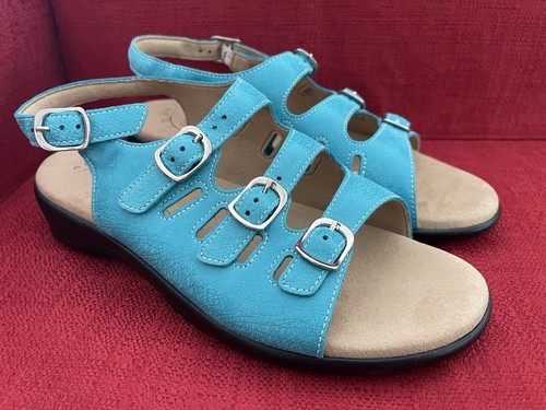 SAS Damen-Sandale MYSTIC Fersenriemen türkisblau Größe 10 W