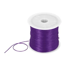 Elastic String for Bracelets, 1mm Stretch Bead Cord Purple, 100m