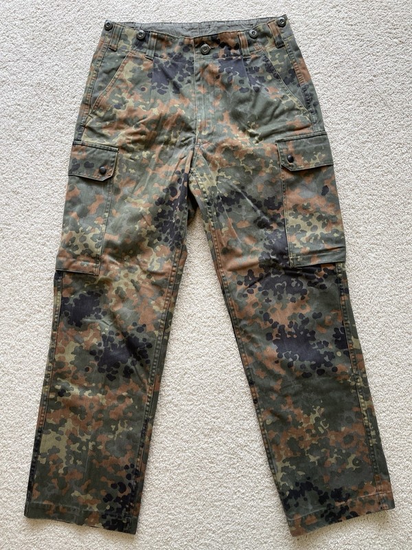 German Bundeswehr Flecktarn Army Pants Camo Polyester Cotton GrNr1 W30 Military