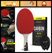 Professional Table Tennis Paddles - ITTF Approved, Carbon Fiber, 7-Ply Blade, 2.