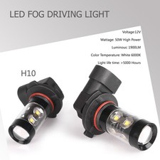 2pcs Car Led Fog Daytime Driving Headlights Lamp Bulbs Cool White H10 50w 6000k 2pcs Car Led Fog Daytime Driving Headlights Lamp Bulbs Cool White H10 50w 6000k
