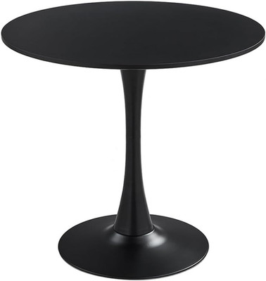 Chic Mid-Century Black Tulip Dining Table for 2-4 People, 23.4