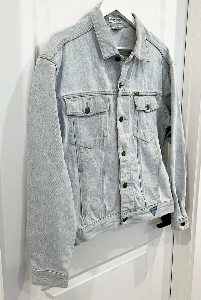 Vintage Guess Georges Marciano Jacket Men’s Large Denim Trucker Made USA 80s-90s - Image 2 of 4