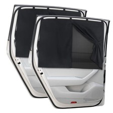 Car Window Shades, 2 PCS Magnetic Double Layer Auto Sun Shade for Black:2pack