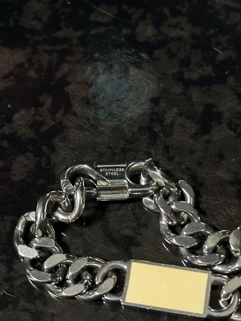 Dolce&Gabbana Men 00S Vintage Metal D&G Logo Bracelet 22cm Luxury 