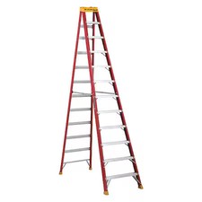 Louisville L-3016-12 12 Ft Fiberglass Stepladder, 300 Lb Capacity