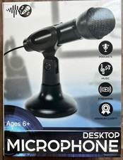 Desktop Microphone 3.5mm Wired Stand Podcast Streaming PC