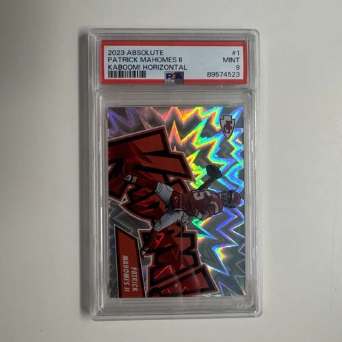 2023 Panini Absolute Football Patrick Mahomes II #1 Kaboom! Horizontal PSA 9 SSP