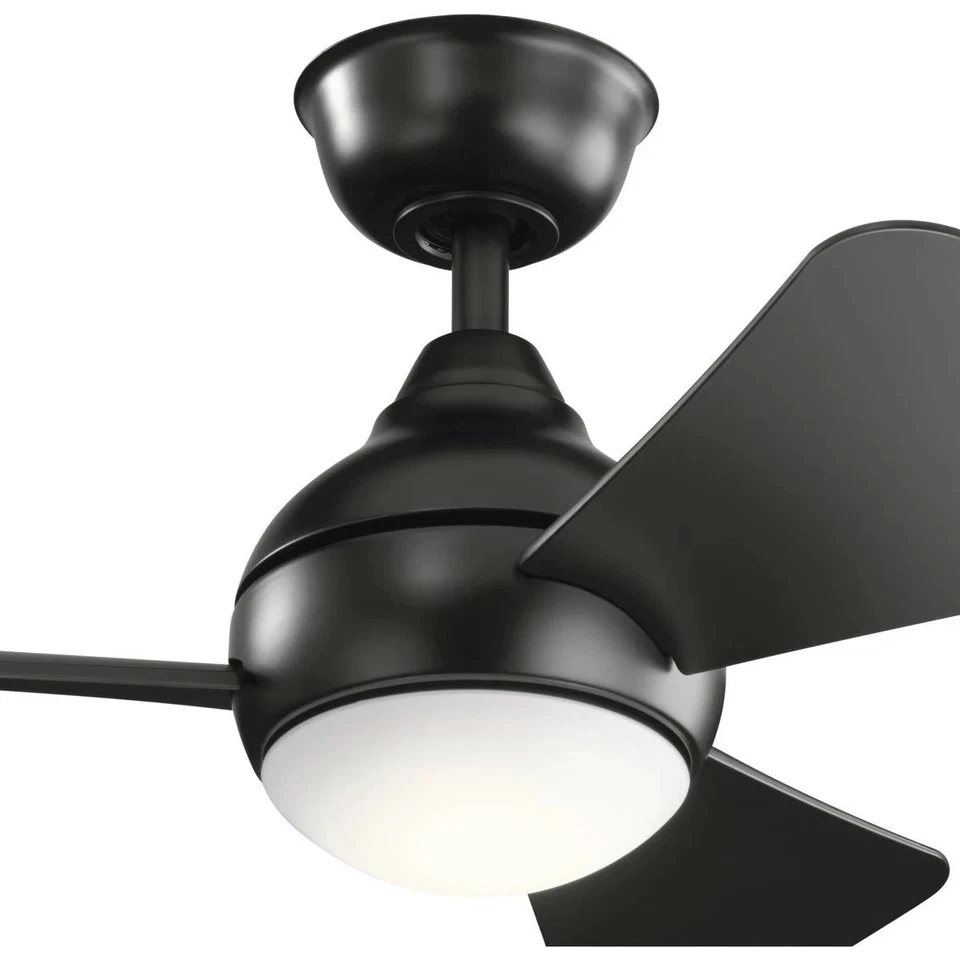 Kichler Lighting 330150SBK Sola 34 inch Satin Black Ceiling Fan - Image 4 of 4