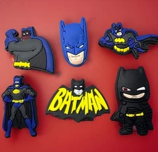 🔥6-Pack BATMAN For Crocs Shoe Charms DC Comics Fan Robin Joker Batmobile Gotham