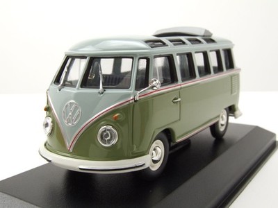VW T1 Samba Bus 1961 grün grau Modellauto 1:43 Maxichamps
