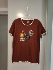 Lazy One Rise And Shine Pajama Top. NWT, Size Small,  Burgundy