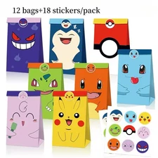 Pokemon Party Supplies Pokemon Party Decoration Pikachu Party Favors Gift Bags