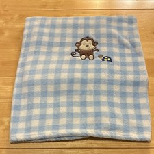 Just One You made by Carter's Monkey Embroidered Blanket Plushy Polyester Crib