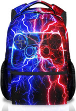 Kids Backpack for Boys Teens Gaming Bookbag with Padded Shoulder Straps - 17 Inc