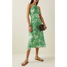 Revolve Faithfull the Brand Taormina Midi Dress El Marsa Floral Print Halter Med