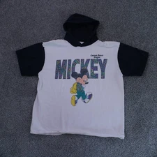 Vintage Mickey Shirt Teens Large Hooded Cannon Beach Oregon Disney 90s