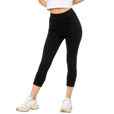 Enzo Womens Cropped Jeans Ladies Stretch Elasticated Denim Jeggings Casual Capri