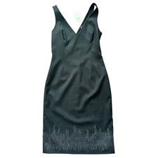 BCBG Maxazria Black Cocktail Beaded Embellishment Holiday Dress size 6