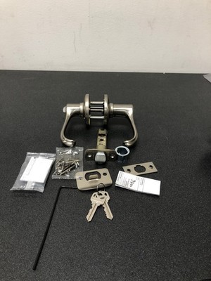 Kwikset 405DNL-15SV1 Dorian Door Leverset, SmartKey, Satin Nickel