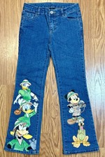 Kids Jeans Disney Animal Kingdom Hand Painted Safari Mickey  Friends Disneyana