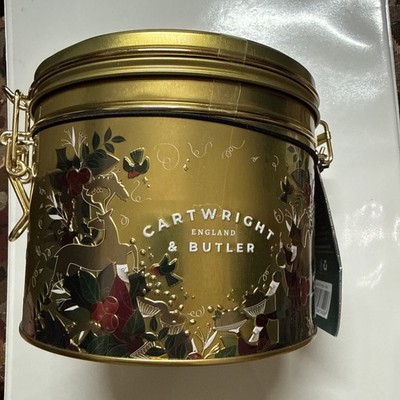 Cartwright & Butler Rich Fruit Christmas Pudding - gold tin/ Luxury Plum Pudding