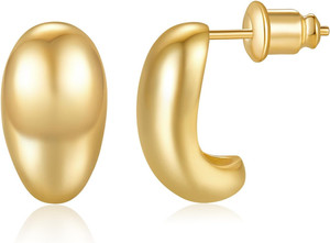 Authentic MINDDHA Teardrop Hoop Earrings for Women| 14K Gold Plated | Pave Sparkly Hoops