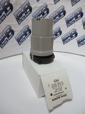 Arrow Hart 6344 Twistlock Connector 30 Amp 250 Volt 2P3W L6-30R -NEW-B