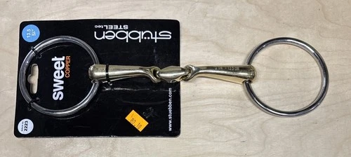 Stubben SteelTec Sweet Copper Mouth Anatomic Loose Ring Snaffle BIT - 5 1/4"