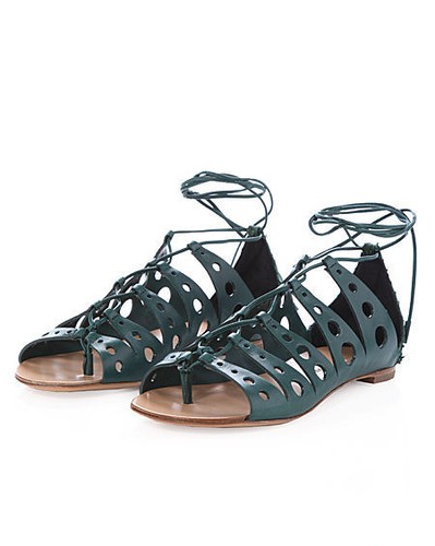$595 BNIB Proenza Schouler Cutout Lace-up Gladiator Sandal Cut Out Dots size 7.5 - Picture 3 of 10