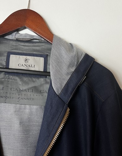 #389 CANALI Impeccabile Wool Blend Hooded Jacket Size 44 $1295 RETAIL - Picture 4 of 11