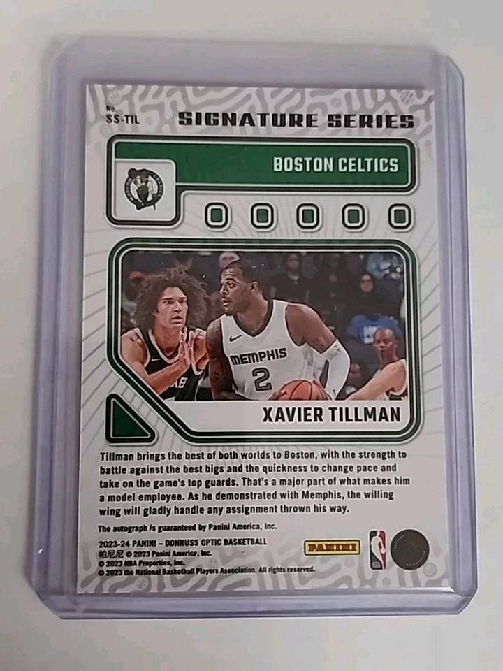 Xavier Tillman 2023-24 Panini Donruss Optic Signature Series Auto - Image 2 of 2