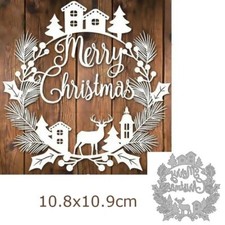 1PC Merry Christmas Cutting Die Scrapbooking Stencil Template for DIY Paper Cut