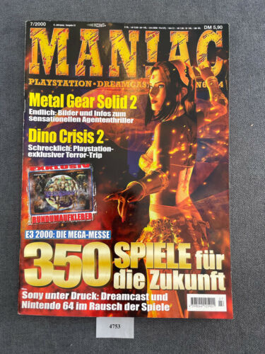 Maniac Videospiel 07/2000 Vagrant Story Rundumaufkleber PSX Konsolen  #4753 - Imagen 1 de 7