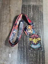 Marvel Comics Captain Marvel Lanyard With Soft Touch Dangle New