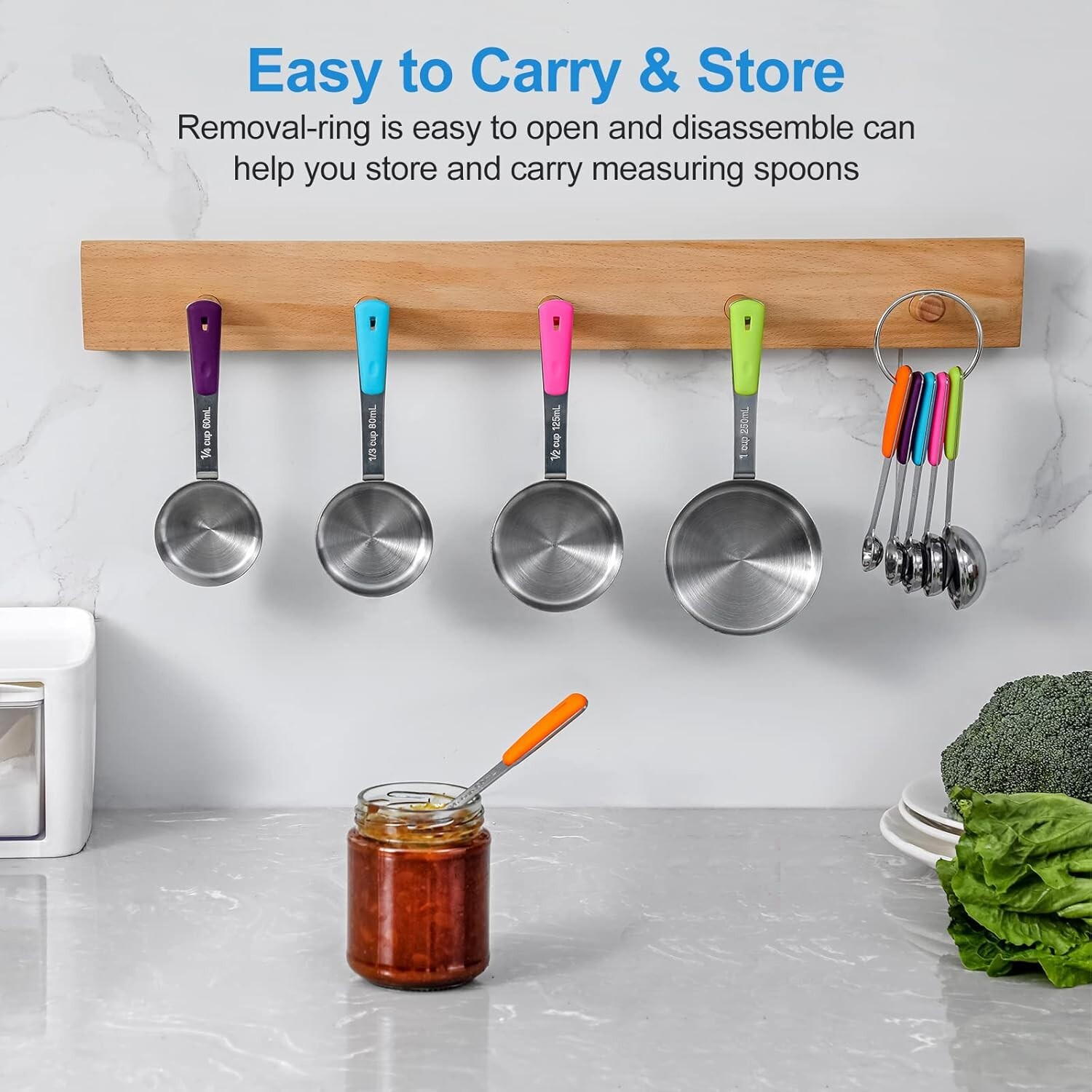 Measuring Cups and Spoons Set Stainless Steel 11 Piece for Cooking and Baking...