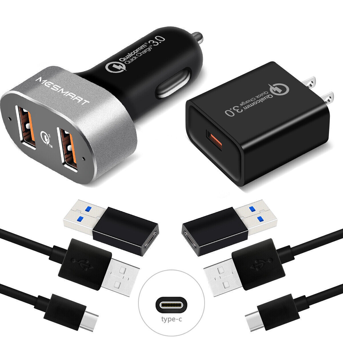 Fast Wall Car Charger USB Adapter Converter For iPhone 15 14 13 12 Pro Max  Plus