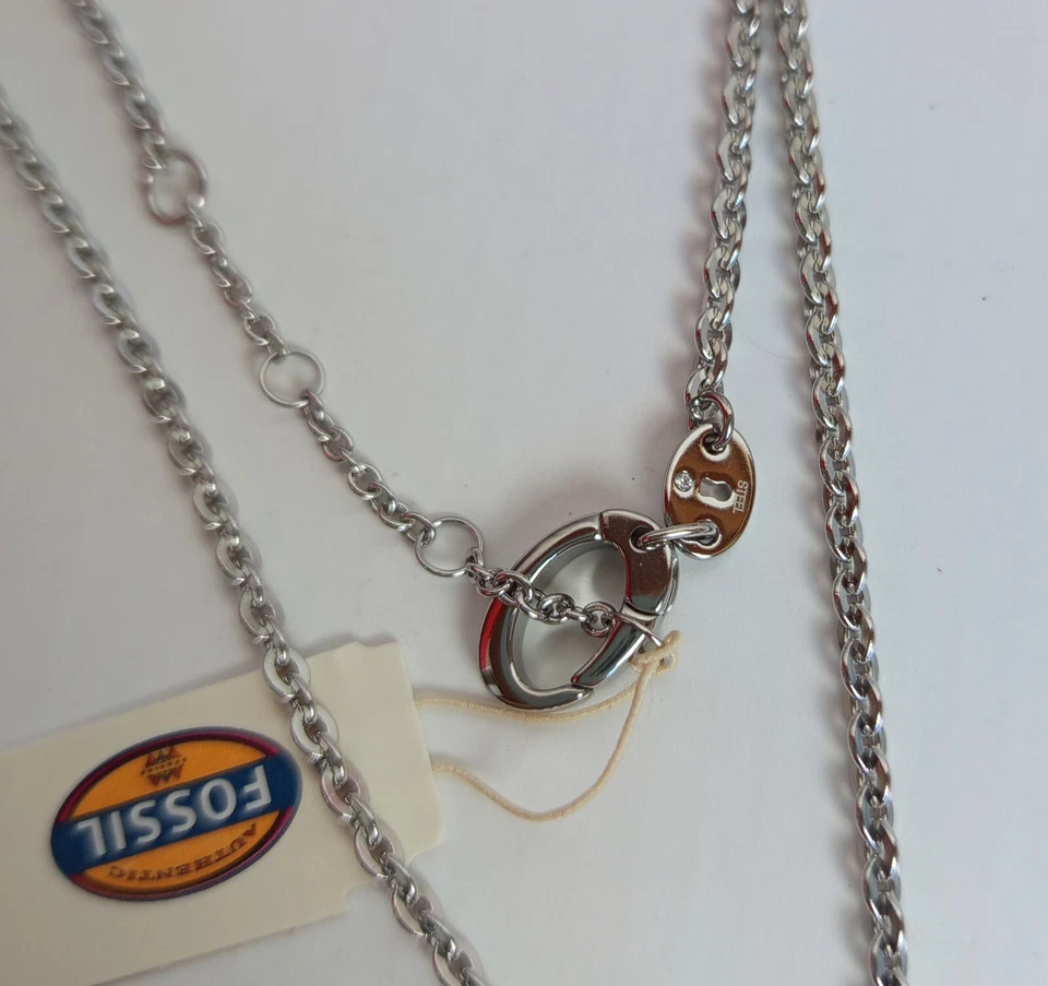 Fossil Collier Damenkette Edelstahl mit Herz Anhänger JF00152040 NEU UVP 69€ - Bild 3 von 4