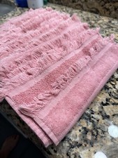 Vintage Circa 1970’s Embroidery Tip Towels Set Of 9. Made In USA