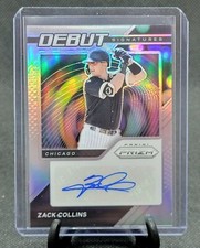 2021 Prizm ZACK COLLINS DS-ZC Debut Signatures SILVER PRIZM SP RC Auto White Sox