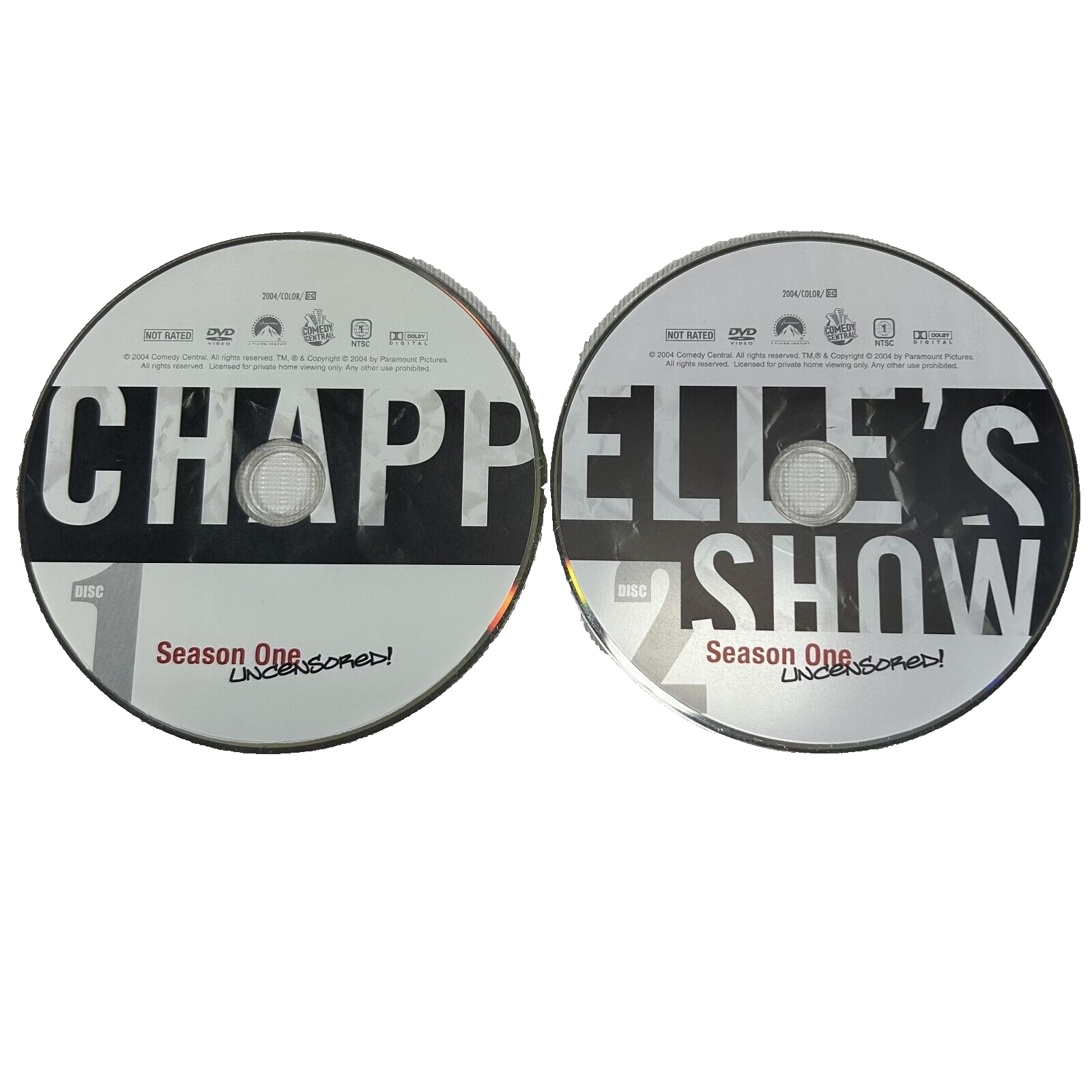 Chappelle's Show Season 1 Uncensored (DVD, 2003) 2-Disc Set **DISCS ONLY**