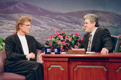 Actor Ted Danson During An Interview With On Jay Leno 1993 Tv Old Photo