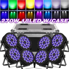 270W 18LED Par Light DMX Stage Lighting RGBW DJ Disco Show Party Lights W/Case