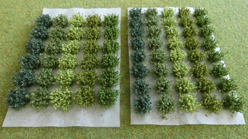 Howard Scenic Supplies - Mixed Shrubs & Bushes 40+30 for Model Railway Scenery
