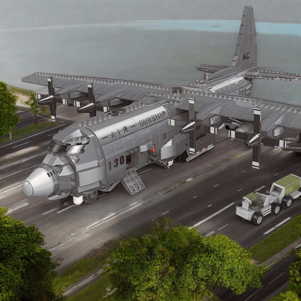 AC-130 Hercules Air Gunship Building Blocks Plane- Ground-Attack Aircraft - Image 2 of 4