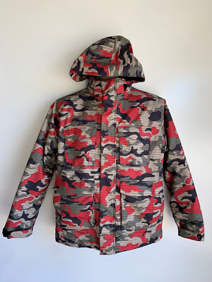 PULSE Tan, Red, Black Camouflage Insulated Hooded Snow