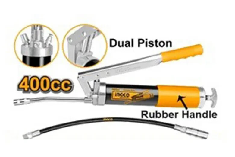Ingrassatore Manuale Professionale 400cc in Lega con Tubo Alta Pressione