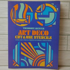 Art Deco Cut  Use Stencils by Theodore Menten 1977 Vintage 51 Full Size Stencil