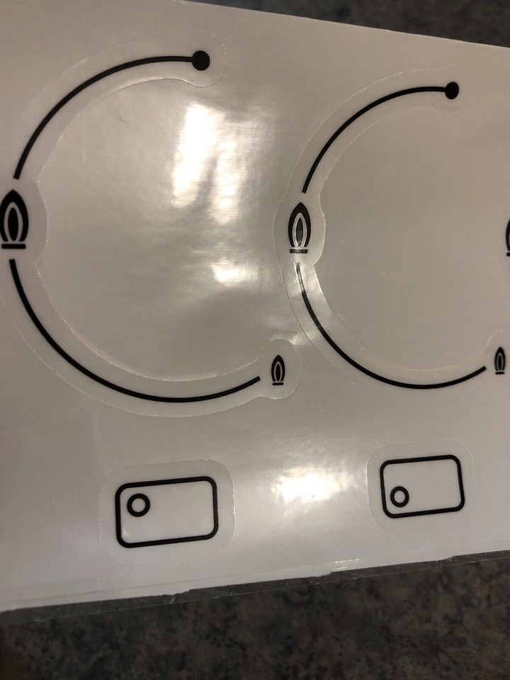 Miele gas cooktop PANEL PRINT DECAL LOGO STICKER, eBay