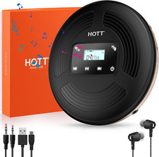 Portable Bluetooth CD Player with FM Transmitter  Rechargeable Design